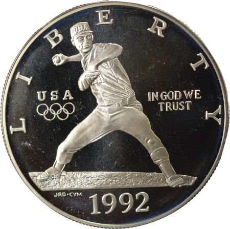 USA Dollar Argent, Olympiades, Baseball - 1992 S San Francisco BE