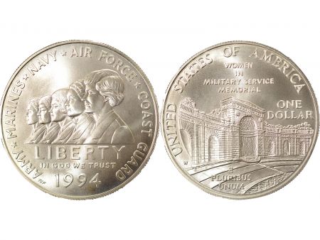 USA Dollar Argent, Service Militaire Féminin - 1994 W West Point