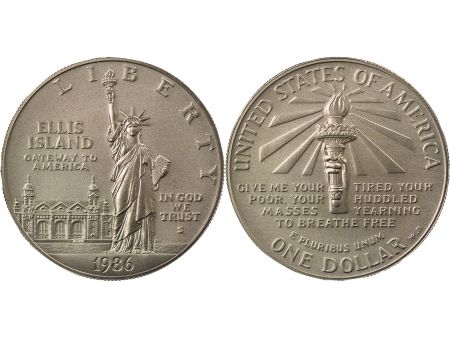 USA Dollar Argent, Statue de la Liberté - 1986 S San Francisco