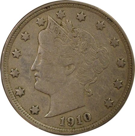 USA Liberty Nickel - 1910 Philadelphie