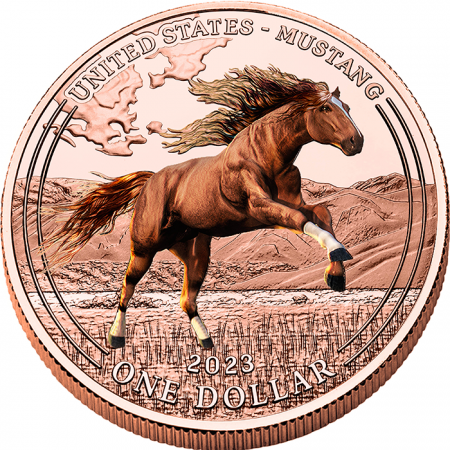 USA Mustang - 1 Dollar 2023 Cuivre couleur Mesa Grande