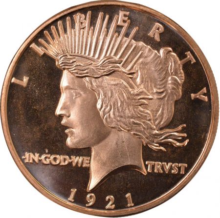 USA Peace Dollar - 1 Once Cuivre