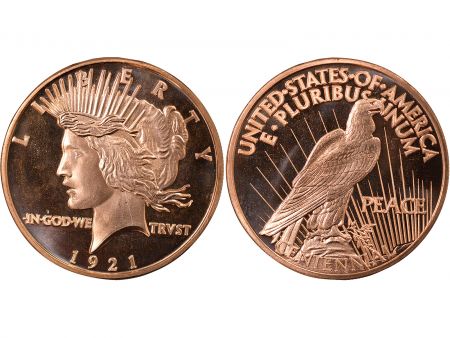 USA Peace Dollar - 1 Once Cuivre