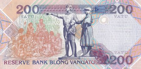 Vanuatu 200 Vatu Chef Mélanésien - 1995 - Neuf - P.9 - Petit numéro