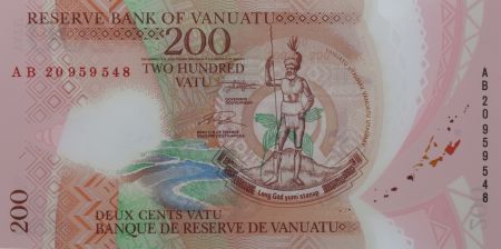 Vanuatu 200 Vatu Chef mélanésien  2020 - Polymer