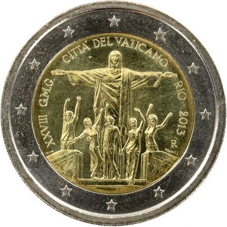 Vatican 2 Euro Commémorative  2013 JMJ Rio