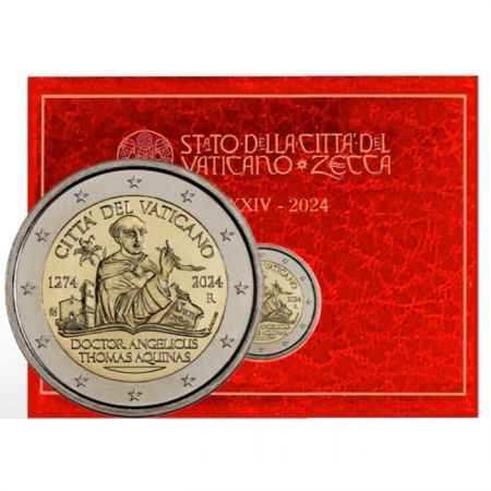 Vatican 2 Euros BU Commémo. 2024 - Saint Thomas d\'Aquin