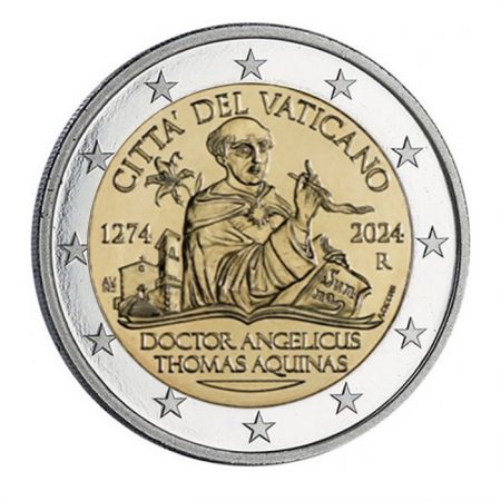 Vatican 2 Euros BU Commémo. 2024 - Saint Thomas d\'Aquin