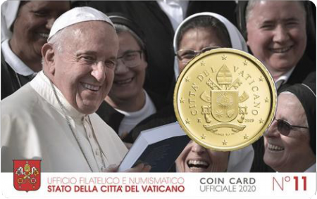 Vatican 50 centimes 2020 - Coincard n°11