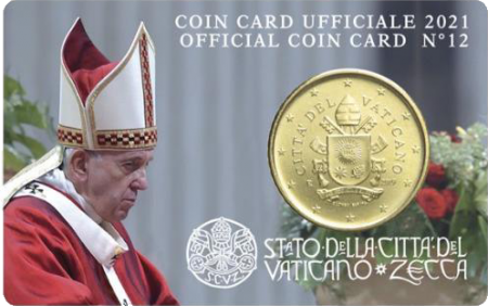 Vatican 50 centimes 2021 - Coincard n°12