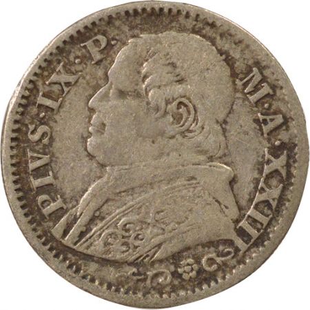 Vatican Pie IX - 10 Soldi Argent - 1868 An XXIII R Rome