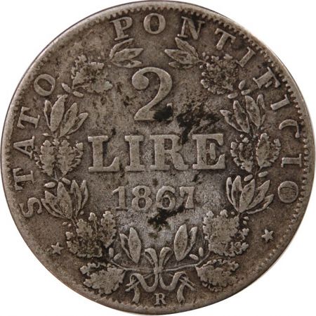 Vatican VATICAN  PIE IX - 2 LIRE 1867 ROME AN XXII