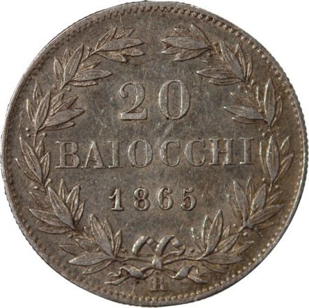 Vatican VATICAN, PIE IX - 20 BAIOCCHI 1865 ROME AN XIX