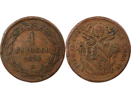 Vatican VATICAN  PIE IX - BAIOCCO 1850 ROME AN IV