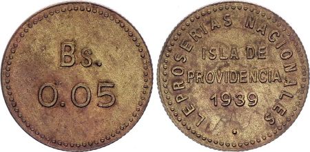 Venezuela 0.05 Bolivar - Léproserie de Isla de Providencia - 1939