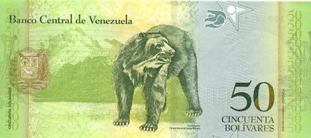 Venezuela 50 Bolivares Simon Rodriguez - Ours - 20/03/2007