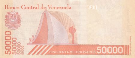 Venezuela 50000 Bolivares, Simon Bolivar - 22-01-2019 - Lettre H