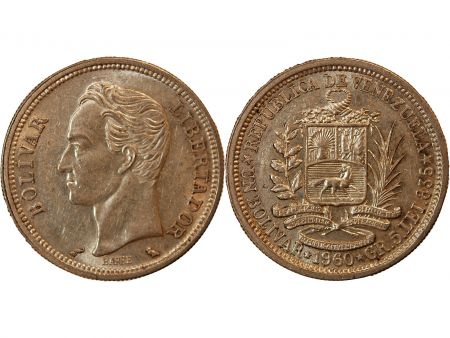 Venezuela VENEZUELA  SIMON BOLIVAR - 1 BOLIVAR ARGENT 1960