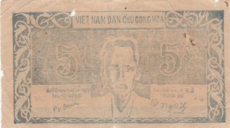 Vietnam 5 Dong - Tin Phieu - Série CT - 1949