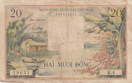 Vietnam du Sud 20 Dong - Hai Muoi Dong - Paysans - Série R.4 - 1956