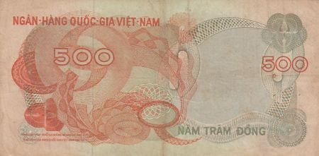 Vietnam du Sud 500 Dong, Palais de l\'indépendance - Tigre - Série H3 - 1972 - P.33