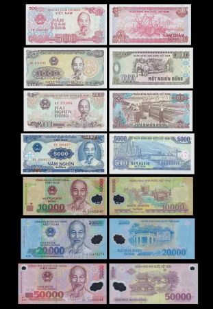 Vietnam Série 7 billets - Ho Chi Minh - 1988-2022