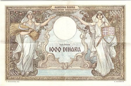 Yougoslavie 1000 Dinara 1931 - Reine Marie