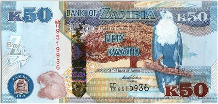 Zambie 50 Kwacha Aigle - Leopard 2014